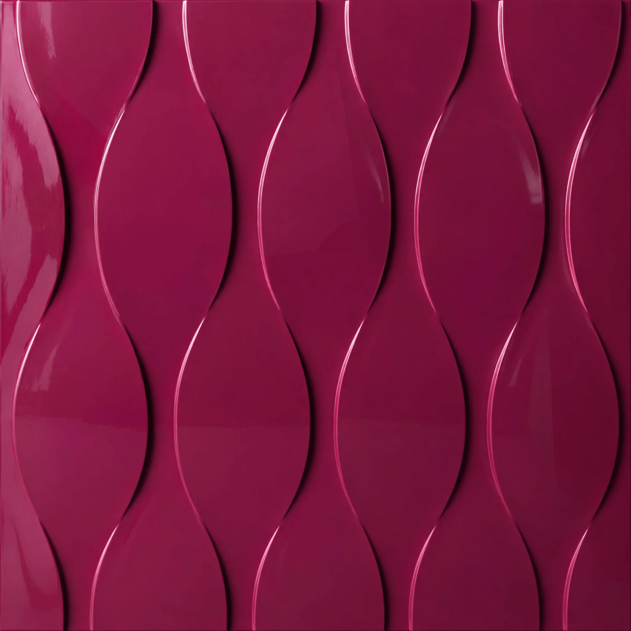 Revestimiento escultórico brillante de color magenta
